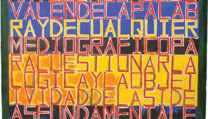 Herbert Rodríguez Arte lenguaje, 1983. Témpera sobre papel. 45 x 54 cm.